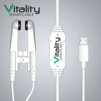 Vitality Smartcable for Android — front view of device and cable